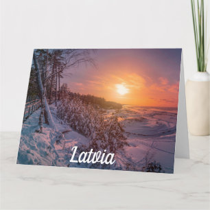 Sonnenuntergang über der Schneeküstenkarte Karte
