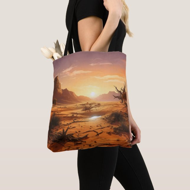 Sonnenuntergang über der Wüste Tasche (Von Nahem)