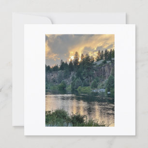 Sonnenuntergang über einem Fluss Dankeskarte