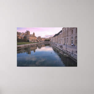Sonnenuntergang über einem kleinen Kanal in Cospic Leinwanddruck