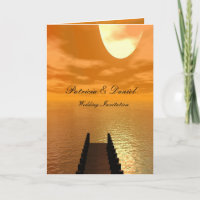 Sonnenuntergang über einer Dock-Hochzeit