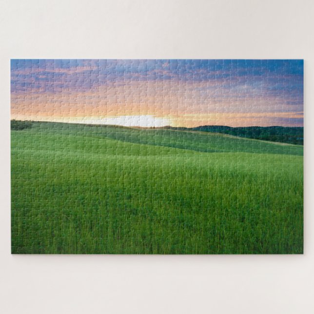Sonnenuntergang über Felder in der Toskana (Horizontal)