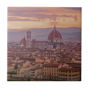 Sonnenuntergang über Florenz, Italien Fliese