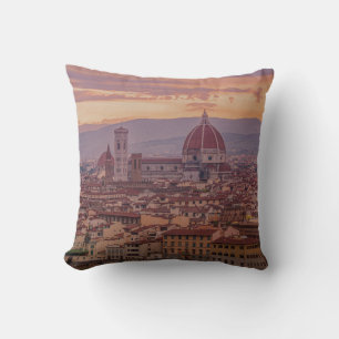 Sonnenuntergang über Florenz, Italien Kissen