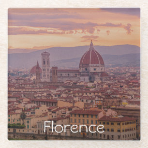 Sonnenuntergang über Florenz, Italien Stone Glasuntersetzer