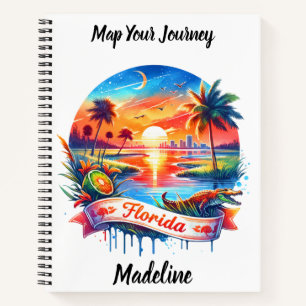Sonnenuntergang über Floridas Wildnislandschaft Notizbuch