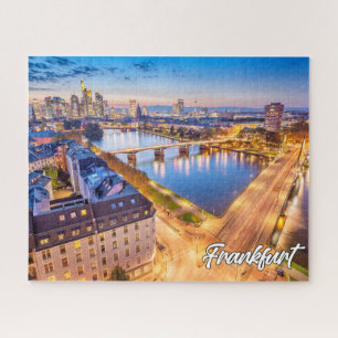 Sonnenuntergang über Frankfurt, Deutschland