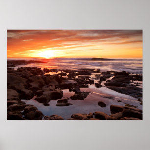 Sonnenuntergang über Gezeiten Poster