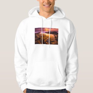 Sonnenuntergang über Gezeitentümpeln, Hawaii Hoodie