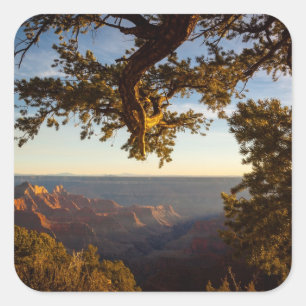 Sonnenuntergang über Grand Canyon Quadratischer Aufkleber