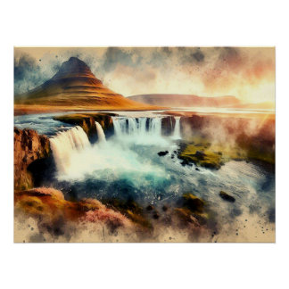 Sonnenuntergang über Island, Poster