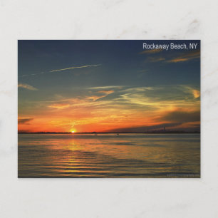 Sonnenuntergang über Jamaica Bay in Rockaway Postkarte