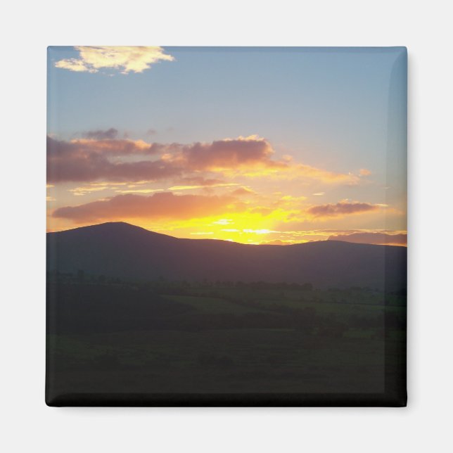 Sonnenuntergang über Lakeland Fells Magnet (Vorne)
