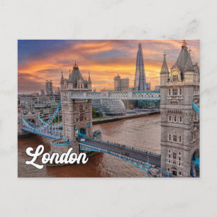 Sonnenuntergang über London, England, Vereinigtes Postkarte