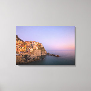 Sonnenuntergang über Manarola Dorf in Cinque Terr Leinwanddruck