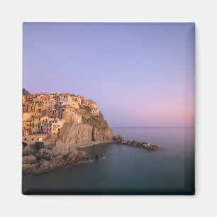 Sonnenuntergang über Manarola Dorf in Cinque Terr Magnet