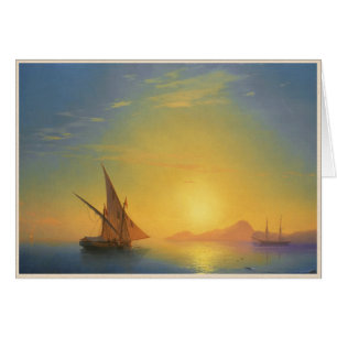 Sonnenuntergang über Meerblickwasser Ischia-Iwans