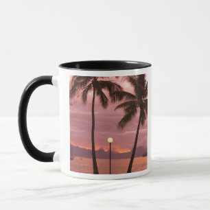 Sonnenuntergang über Moorea vom Sofitel Maeva Beac Tasse
