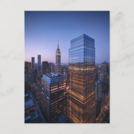 Sonnenuntergang über New York Postkarte