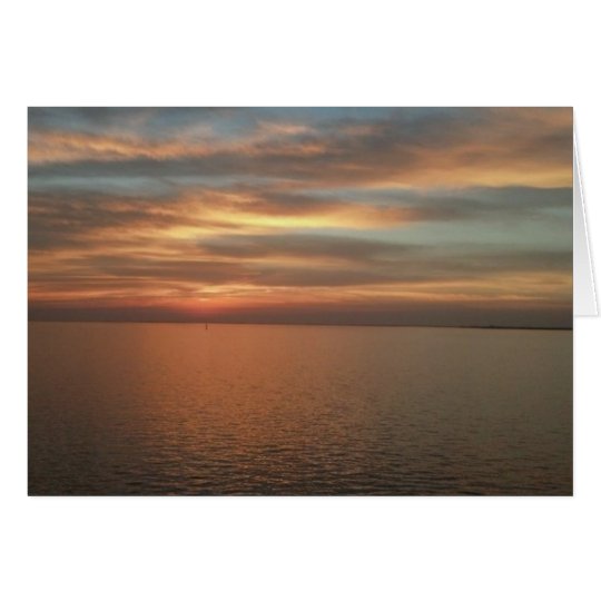 Sonnenuntergang über Ozeananmerkungskarte Karte