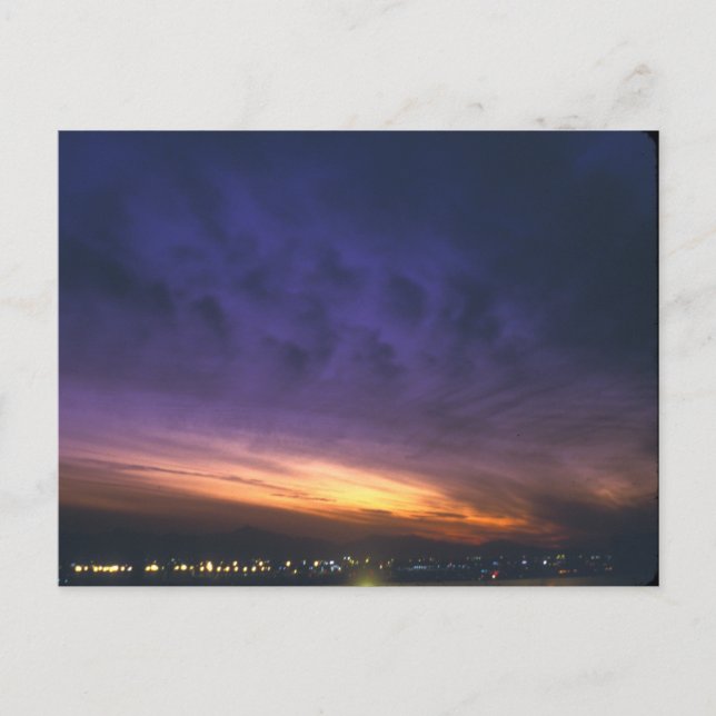 Sonnenuntergang über Phoenix Postkarte (Vorderseite)