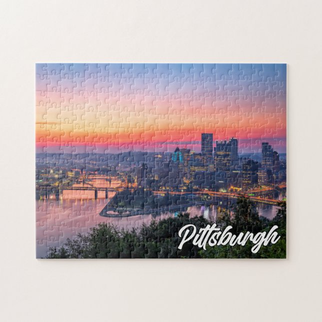 Sonnenuntergang über Pittsburgh, Pennsylvania (Horizontal)