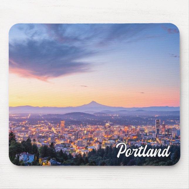 Sonnenuntergang über Portland, Oregon Mousepad (Vorne)