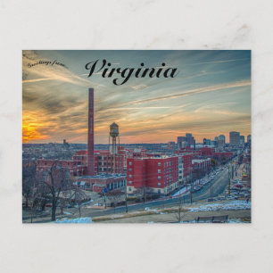Sonnenuntergang über Richmond Virginia Postkarte