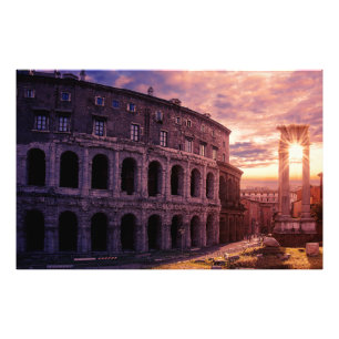 Sonnenuntergang über Rom Kolosseum in Rom Fotodruck