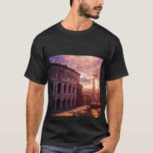 Sonnenuntergang über Rom Kolosseum in Rom T-Shirt