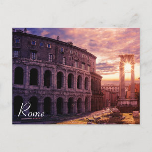Sonnenuntergang über Rom Kolosseum Postkarte