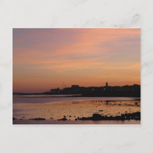 Sonnenuntergang über Salthill Postkarte