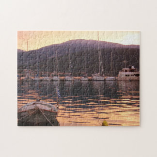 Sonnenuntergang über Sami Booten (Kefalonia)