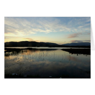 Sonnenuntergang über See, Landkreis Galway, Irland