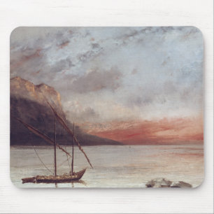 Sonnenuntergang über See Leman, 1874 Mousepad