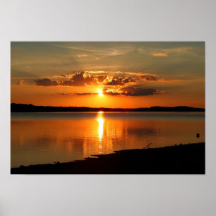 Sonnenuntergang über See Thurmond Poster