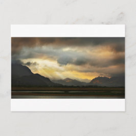 Sonnenuntergang über Snowdonia Postkarte