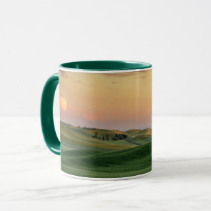 Sonnenuntergang über Staat der Weizen-Feld-  Tasse