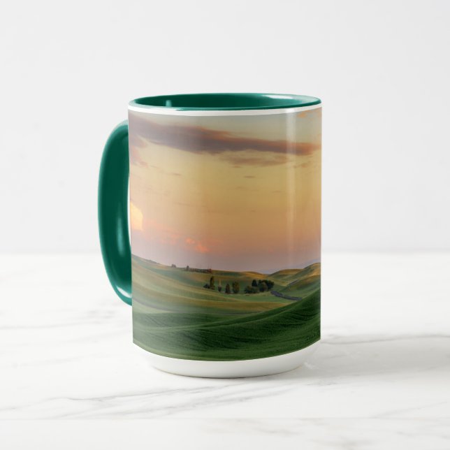 Sonnenuntergang über Staat der Weizen-Feld-| Tasse (Vorderseite Links)