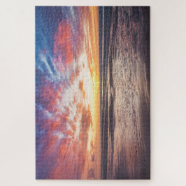 Sonnenuntergang über Strand und Meer