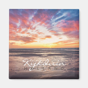 Sonnenuntergang über Strand und Meer Magnet