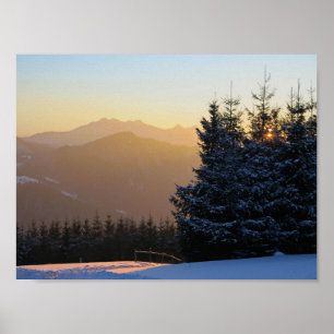 Sonnenuntergang über Tatras Poster