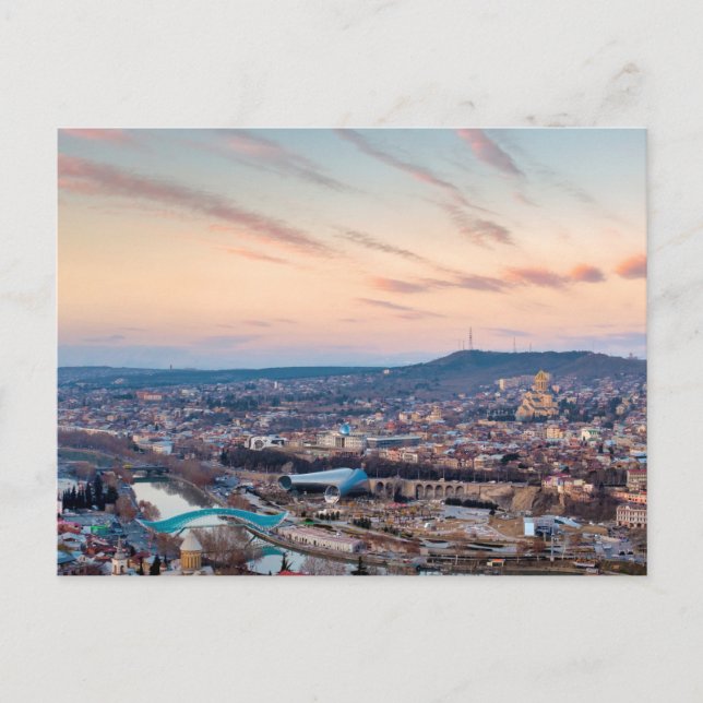 Sonnenuntergang über Tiflis Postkarte (Vorderseite)