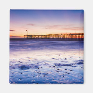 Sonnenuntergang über Ventura Pier und Strand Magnet