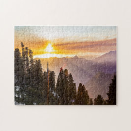 Sonnenuntergang über Wald
