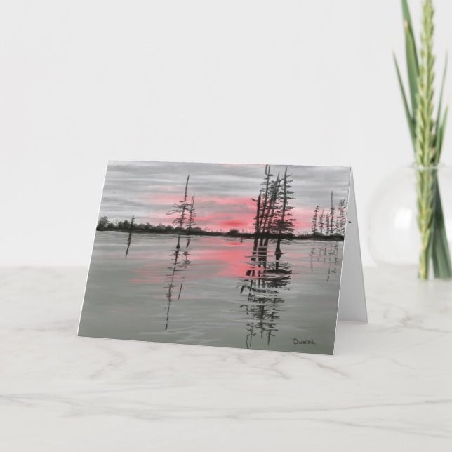 Sonnenuntergang über Wasser Förderung JW Dankeskarte (Vorderseite)