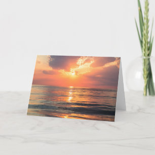 Sonnenuntergang über Wasser Karte