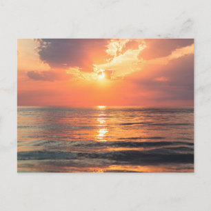 Sonnenuntergang über Wasser Postkarte
