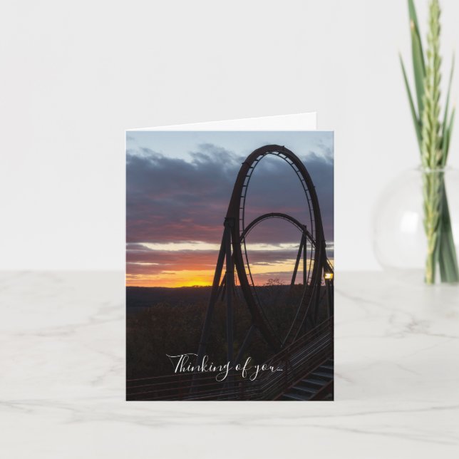 Sonnenuntergang über Wildfire-Denken Ihrer Karte (Vorderseite)