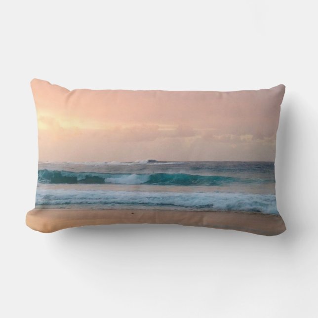 Sonnenuntergang und Meer Lendenkissen (Vorderseite)